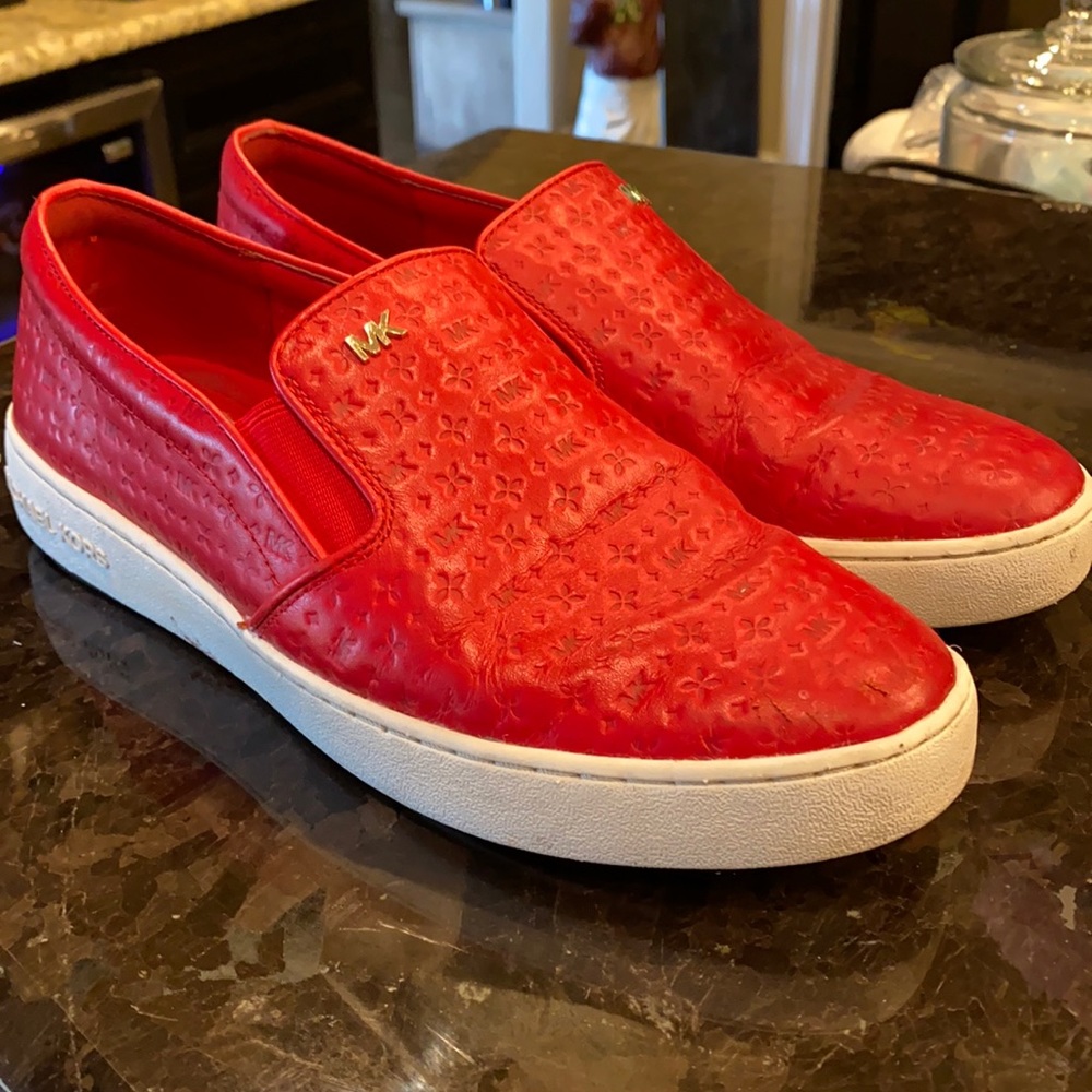 red micheal kors shoes